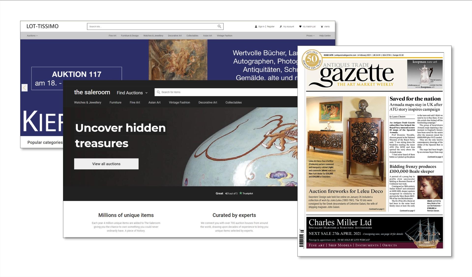 The Antiques Trade Gazette was started in 1971 and its parent organisation has now expanded into several online bidding platforms Courtesy of ATG