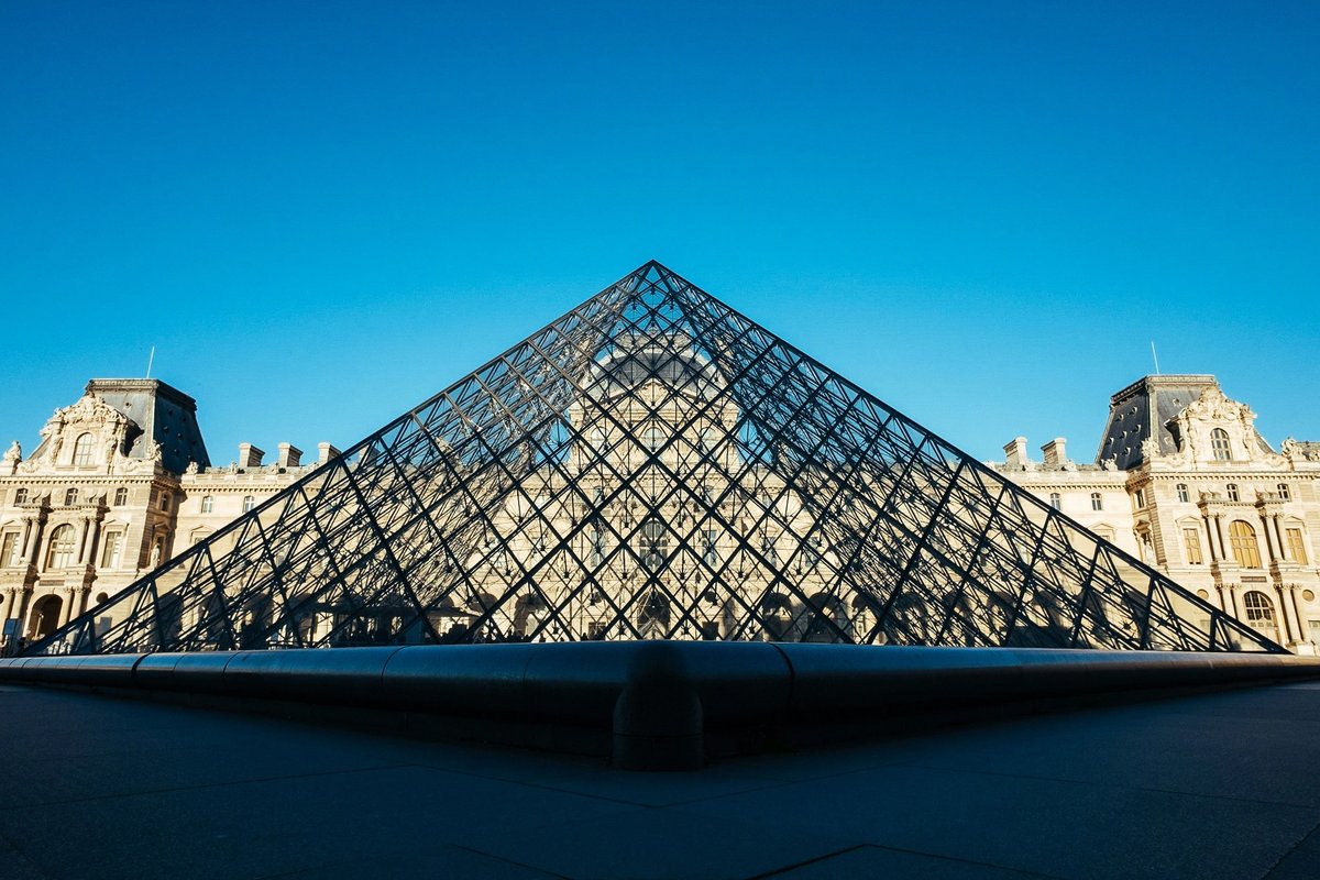 The Louvre Pyramid designed by I.M. Pei