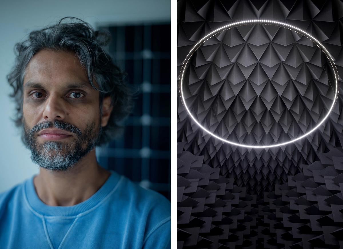 Left to right: Haroon Mirza / Haroon Mirza's The National Apavilion of Then and Now (2011)

© David Bebber 2021 / Courtesy of the artist
