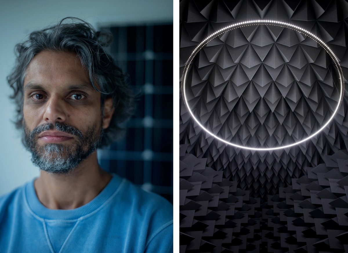 Left to right: Haroon Mirza / Haroon Mirza's The National Apavilion of Then and Now (2011)
© David Bebber 2021 / Courtesy of the artist