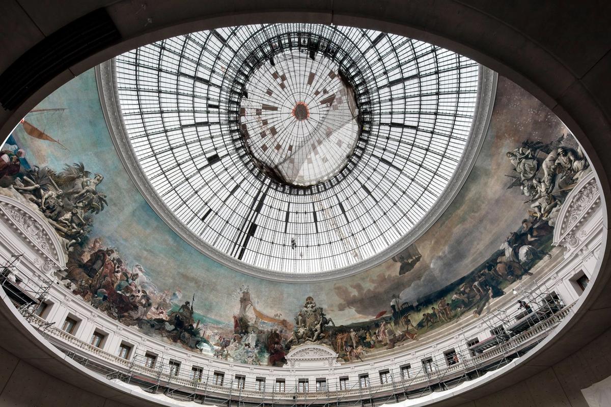 An interior view of of the Bourse de Commerce—Pinault Collection's dome Photo: Patrick Tourneboeuf for the Pinault Collection, Paris