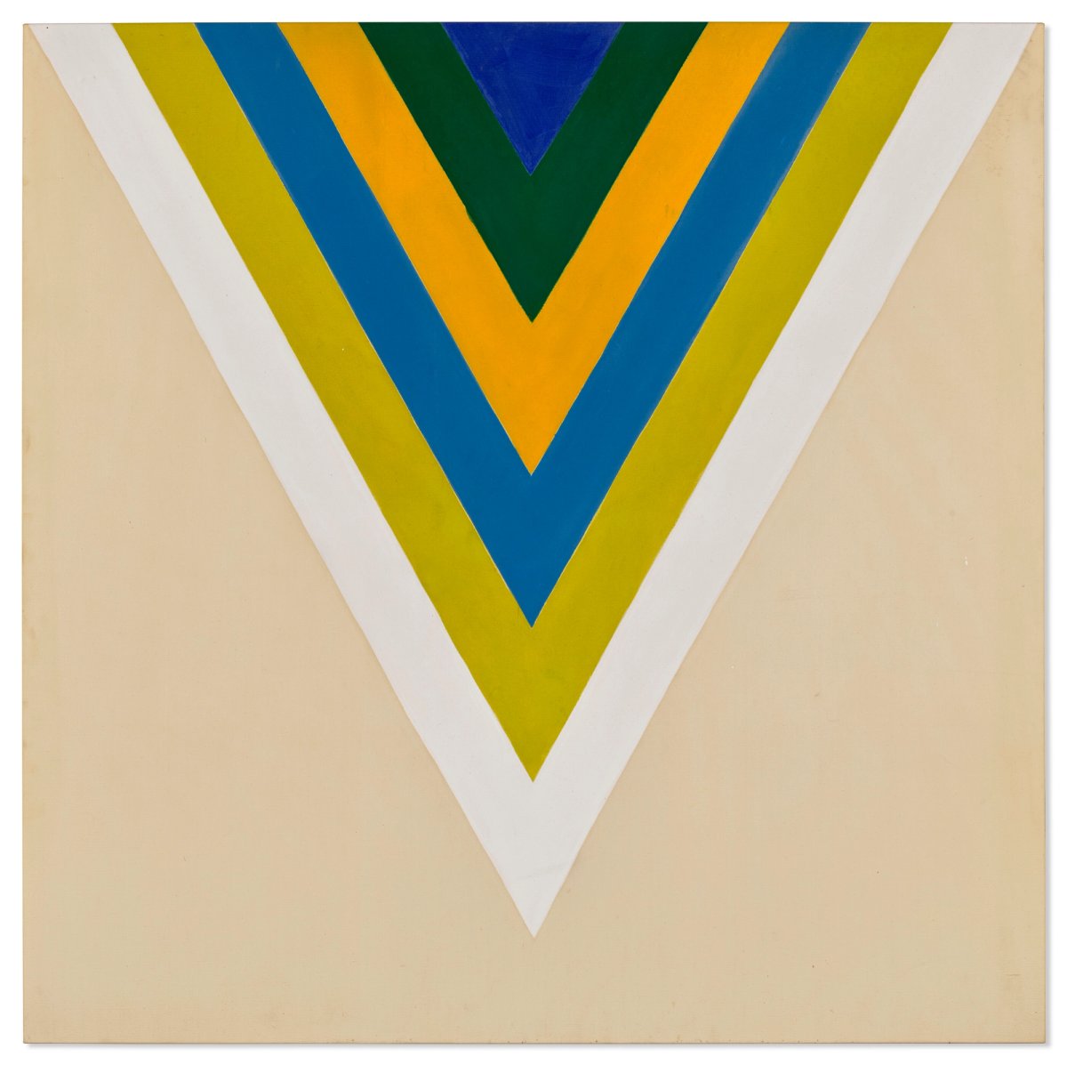 Purkinje Effect (1964) by Kenneth Noland carries an estimate of $1,000,000-$1,500,000 Courtesy Christie's; © 2025 The Kenneth Noland Foundation/licensed by VAGA at Artists Rights Society (ARS), NY