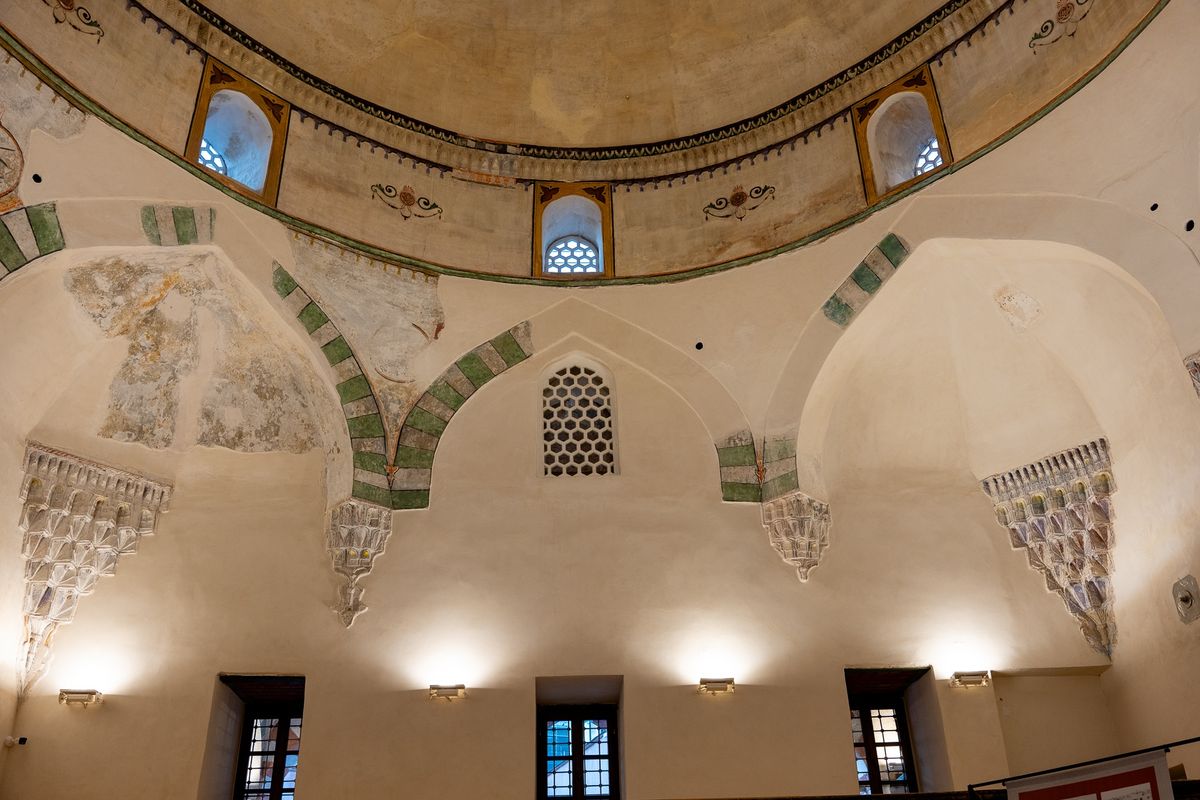 An interior view of the restored Hamza Bey Mosque

Courtesy of MOMus