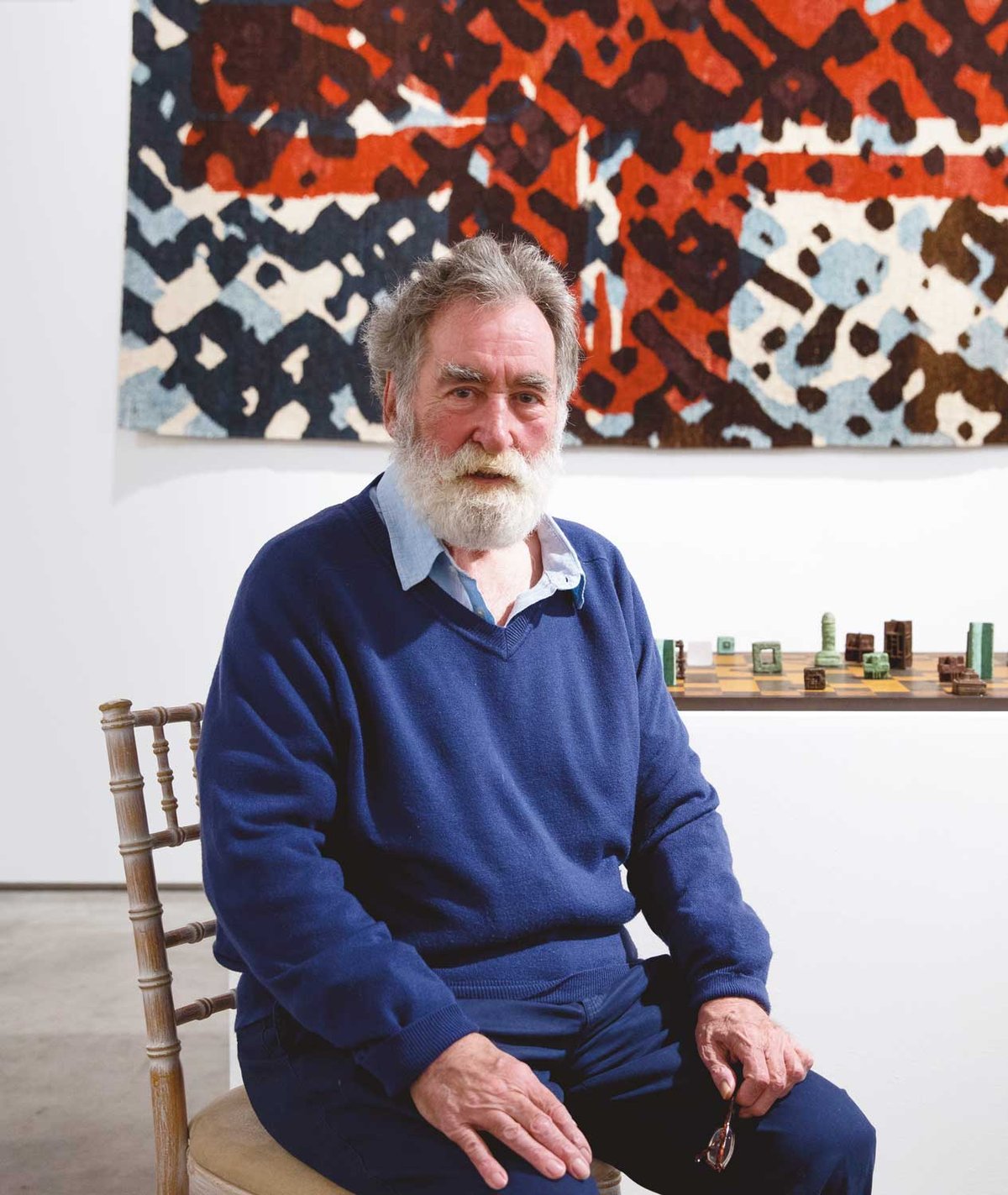 An artist whose drawings and paintings require careful reading and explanation: Tom Phillips, in 2017 Photo: Antonio Parente; courtesy of Flowers Gallery