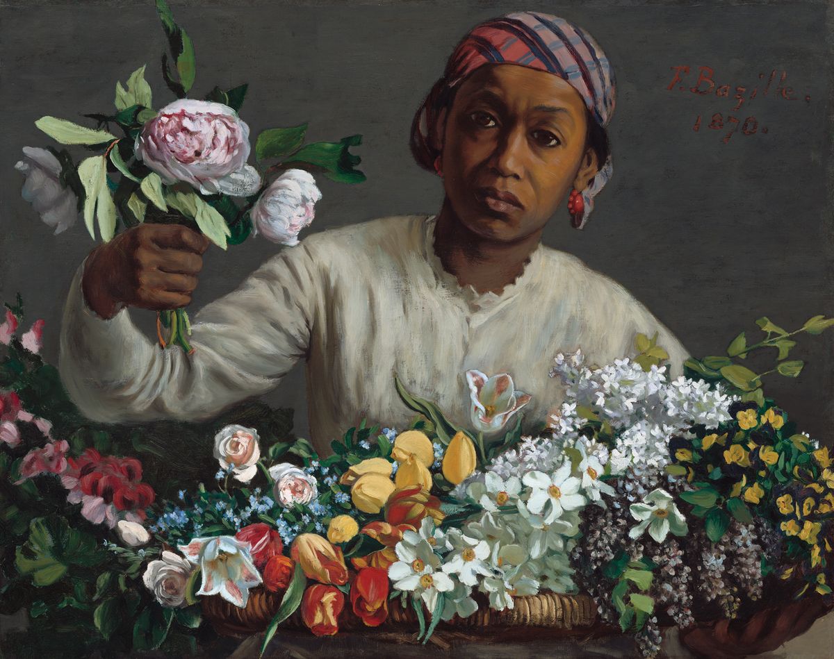 Frédéric Bazille's Young Woman with Peonies (1870) Courtesy of the National Gallery of Art, Washington, DC
