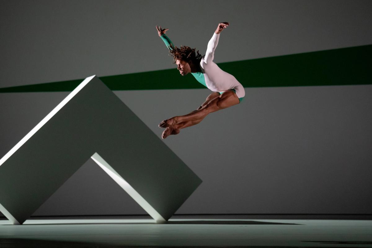 The Cuban artist Carmen Herrera designed the scenography for Wayne McGregor’s Untitled, 2023; “There’s something really interesting about how she balances line, shape, colour, symmetry and asymmetry in precarious ways,” he says Andrej Uspenski; © 2023 Royal Opera House