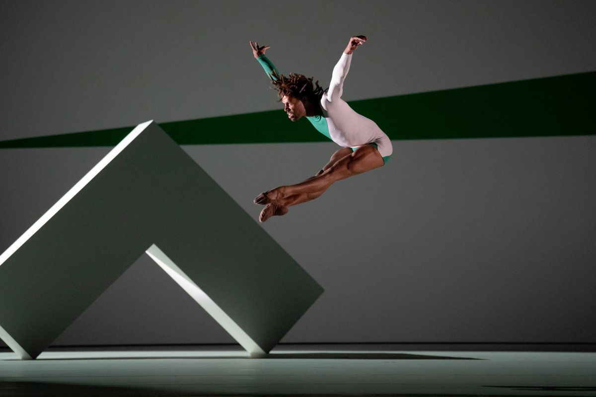 The Cuban artist Carmen Herrera designed the scenography for Wayne McGregor’s Untitled, 2023; “There’s something really interesting about how she balances line, shape, colour, symmetry and asymmetry in precarious ways,” he says Andrej Uspenski; © 2023 Royal Opera House
