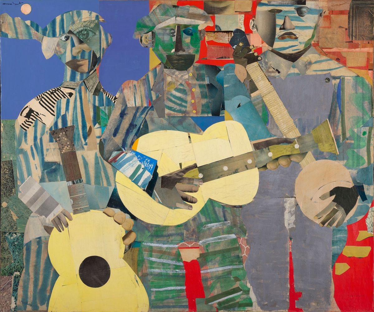 Romare Bearden, Three Folk Musicians, 1967. Virginia Museum of Fine Arts. © Romare Bearden Foundation/Licensed by Artists Rights Society (ARS), New York