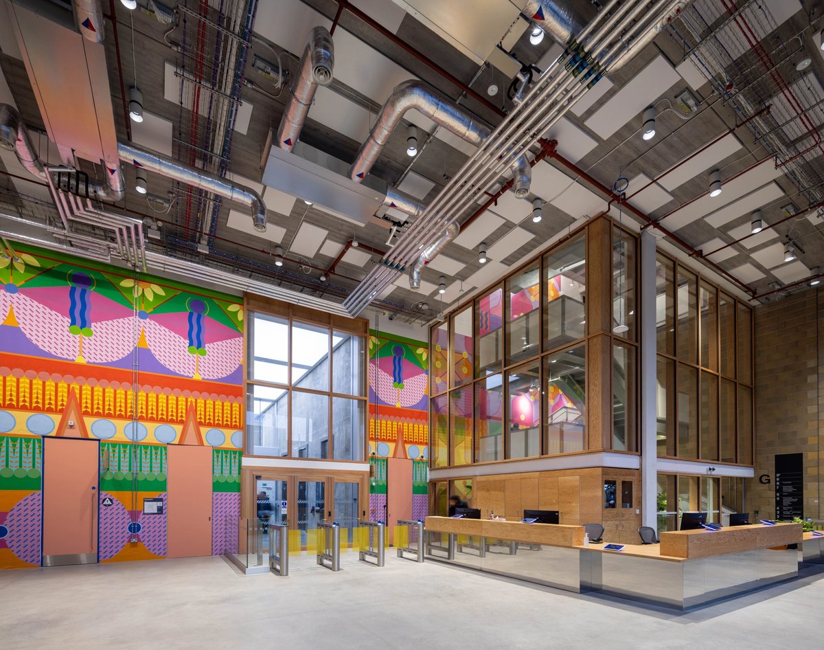 Yinka Ilori's "largest mural to date"
Photo: Matt Livey, courtesy of Meta