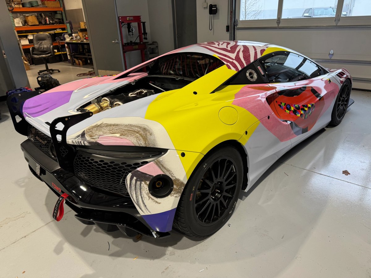 A long way from go-faster stripes: Mickalene Thomas’s Dart Car custom wrap Photo: courtesy of DART Car