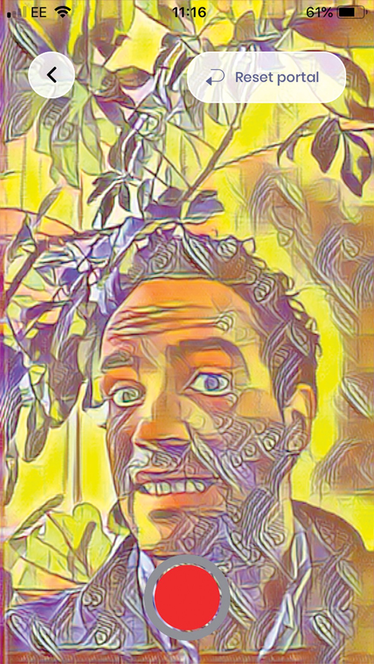 Modern masterpiece? The author reimagined as a  “Picasso”  painting on the Kunster app Courtesy of studio Olafur Eliasson