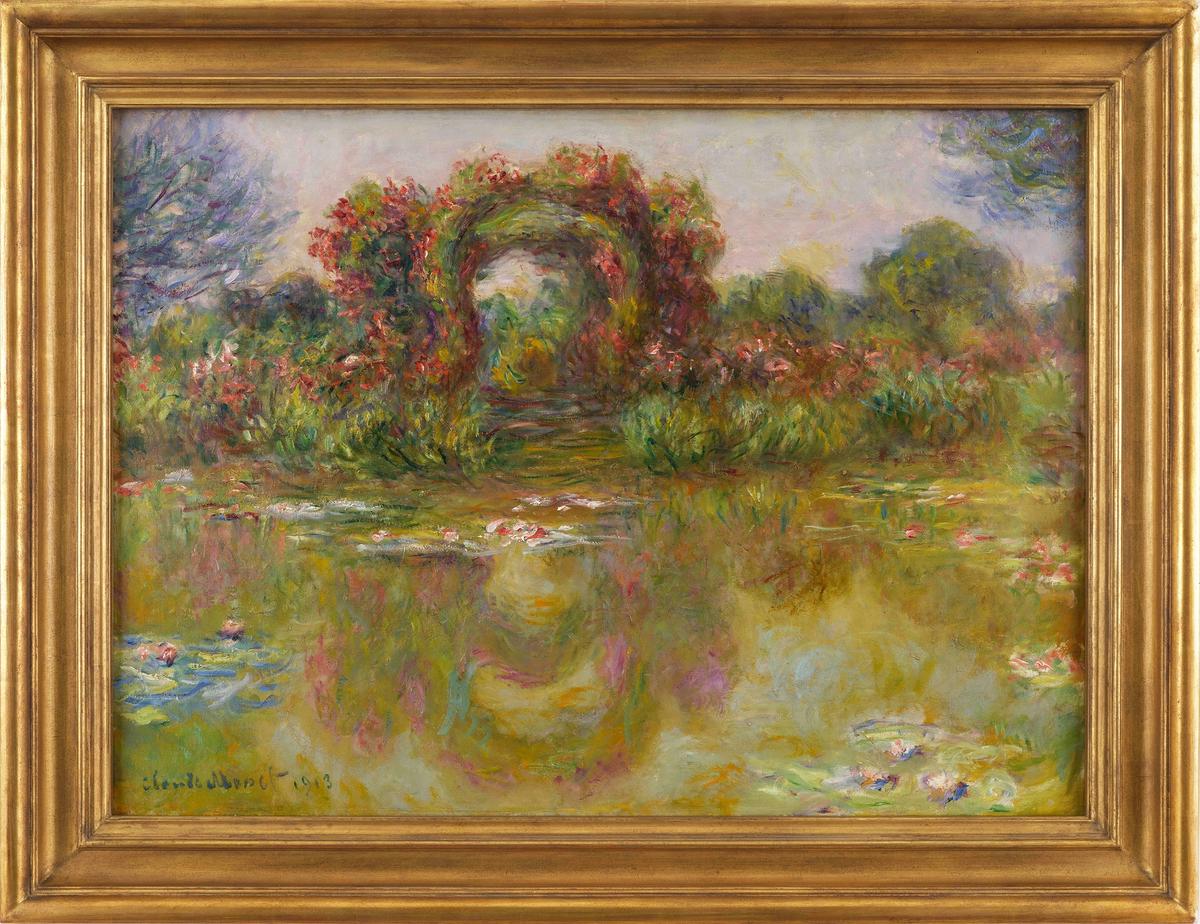 Claude Monet's Bassin aux nymphéas, les rosiers, 1913

Courtesy of China Guardian