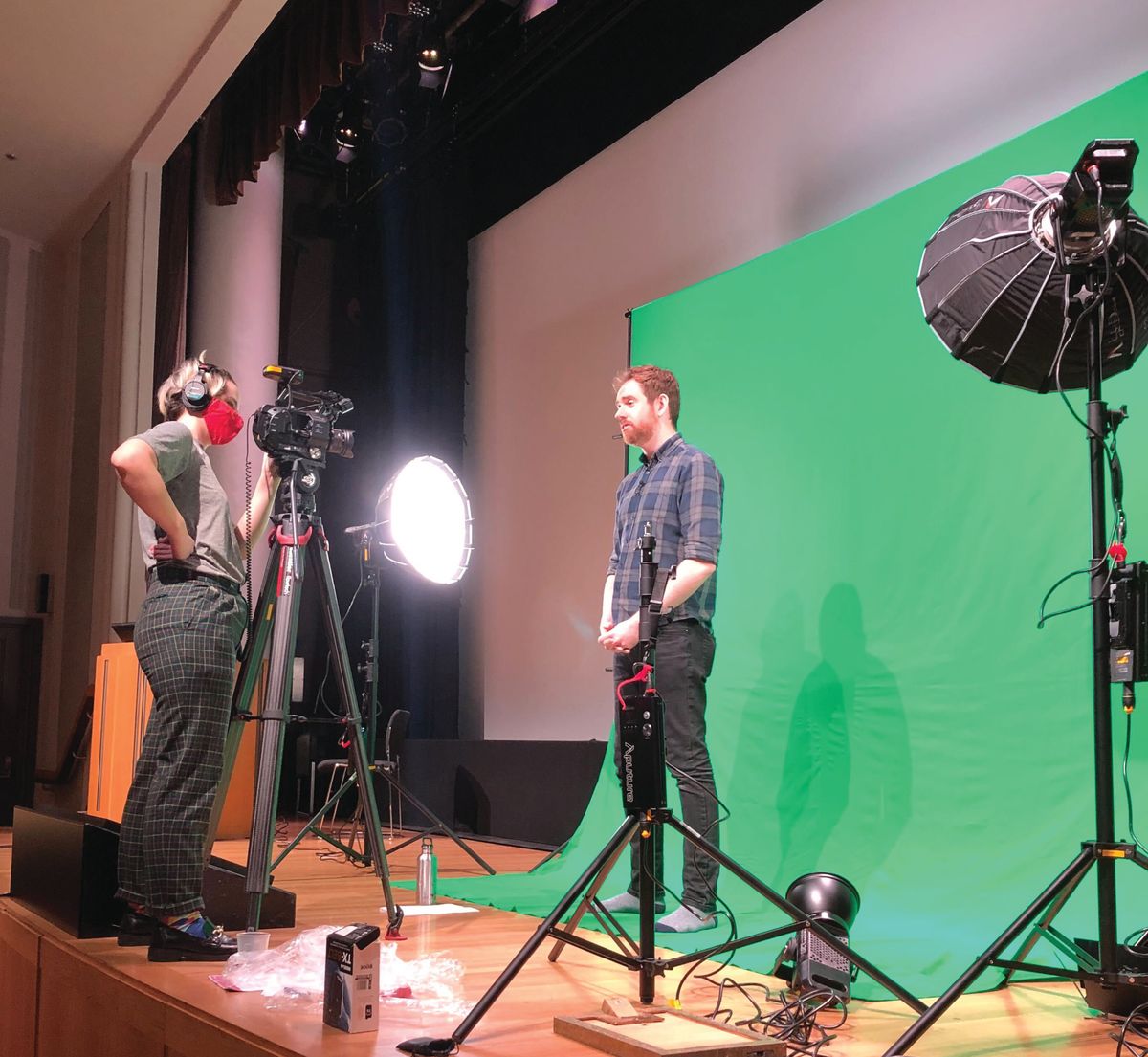 An educator at the National Gallery, London, records a TikTok video © National Gallery, London