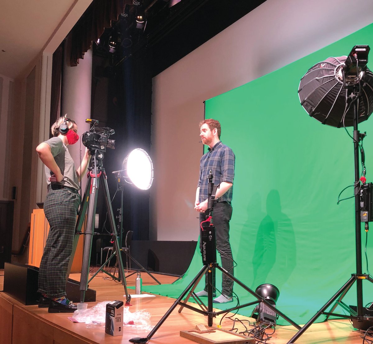An educator at the National Gallery, London, records a TikTok video © National Gallery, London