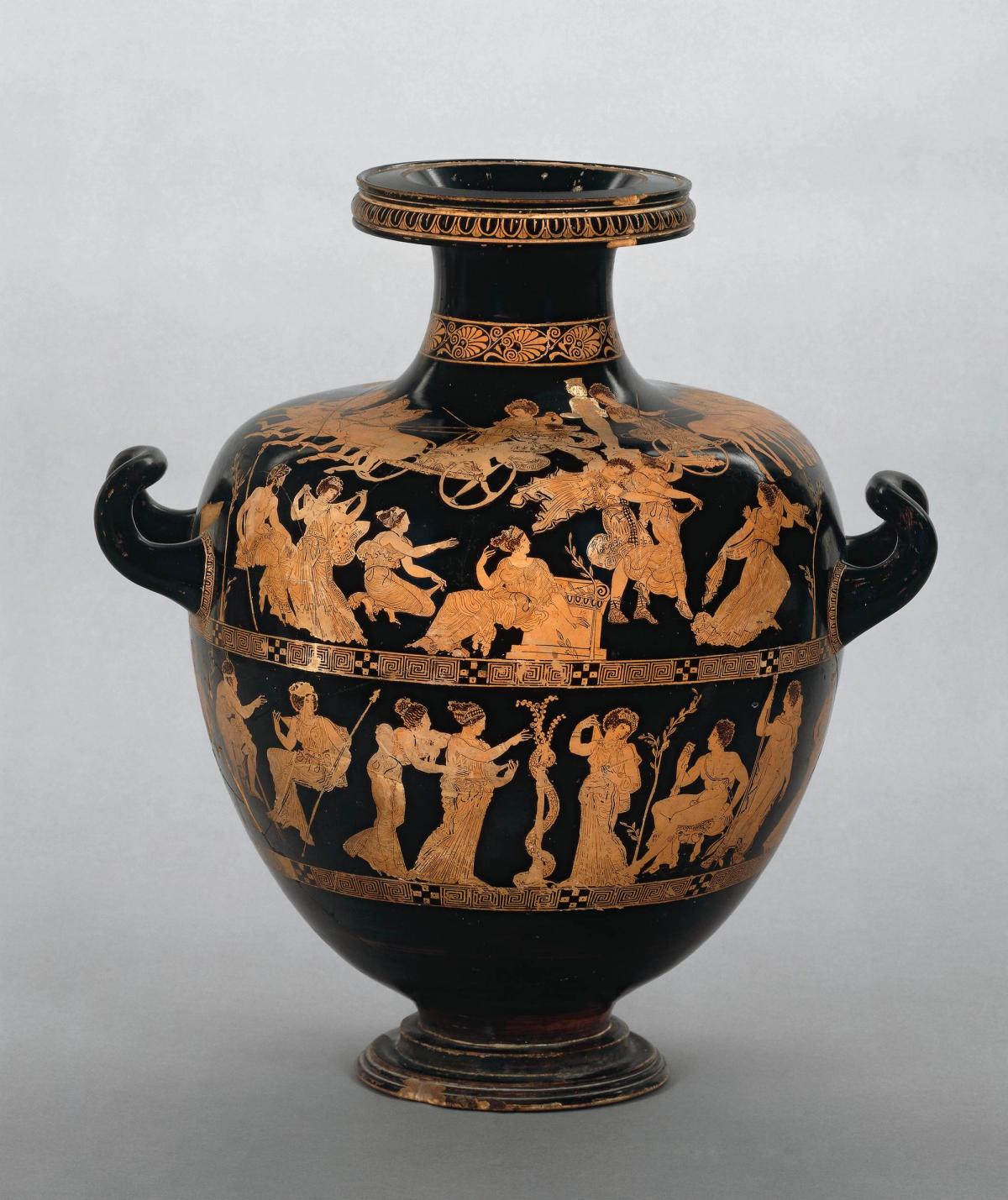 Meidias Hydria, Athenian red-figure hydria (water vase) signed by Meidias, about 420 BC, excavated in Italy

© Trustees of the British Museum