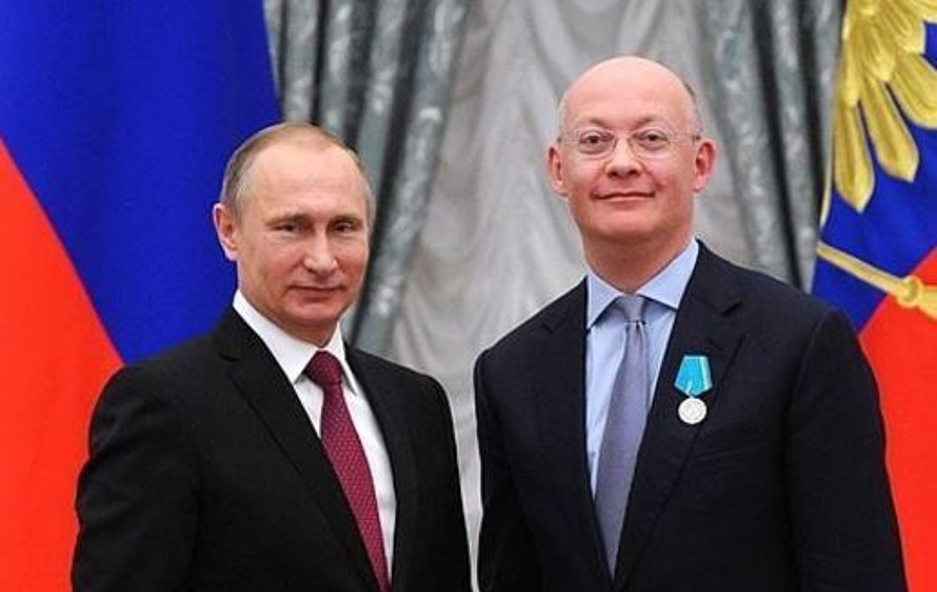Vladamir Putin and Ian Blatchford at the Kremlin in Moscow in 2015. Courtesy of Culture Unstained