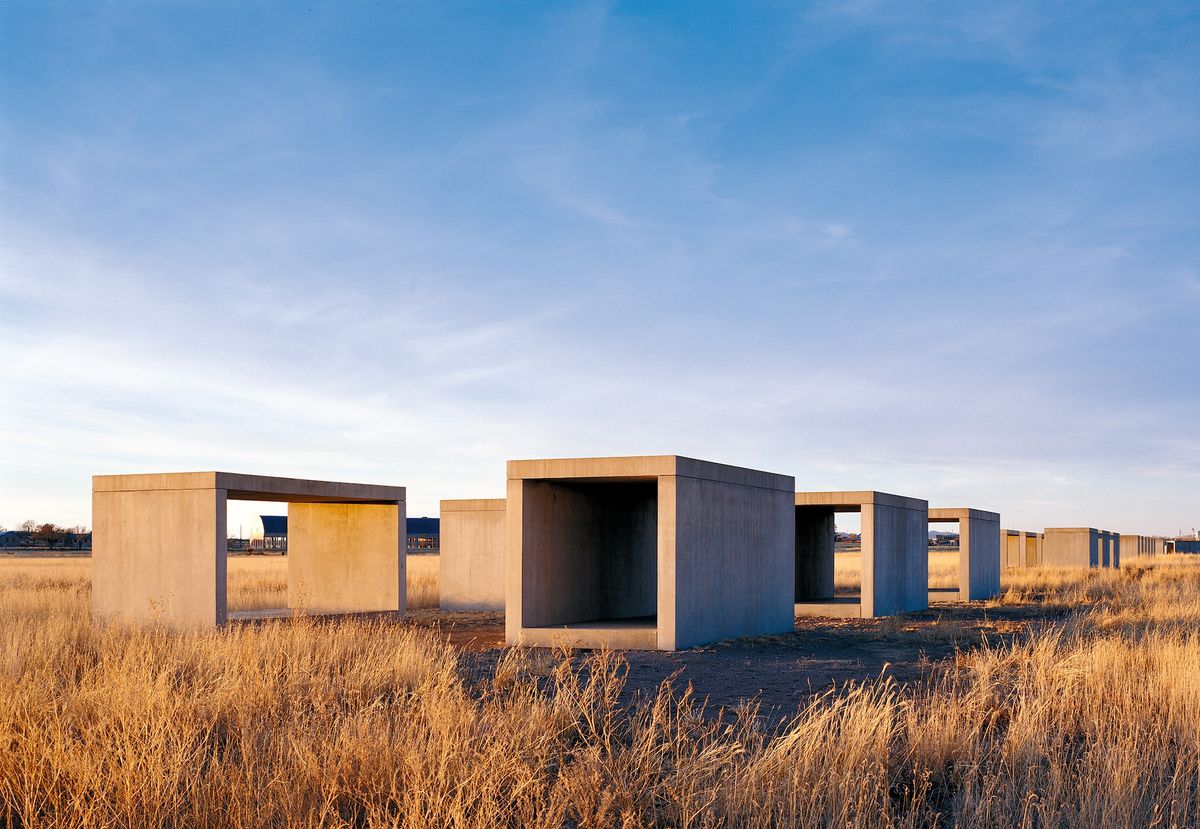 Donald Judd’s 15 untitled works in concrete (1980-84) in Marfa, Texas Photo: Florian Holzherr, courtesy of the Chinati Foundation. © 2025 Judd Foundation/Artists Rights Society (ARS), New York