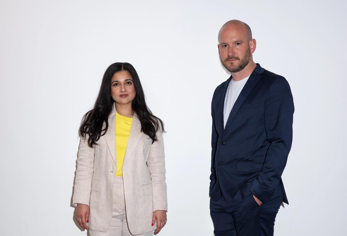 Krittika Sharma, co-founder of Indigo + Madder and Andy Wicks, founder of Castor gallery. Photo courtesy of Castor / Indigo + Madder