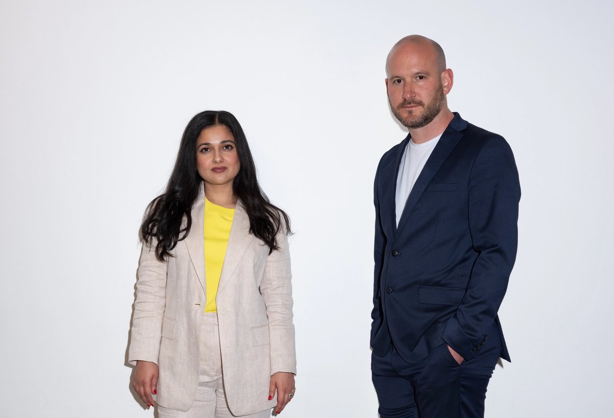 Krittika Sharma, co-founder of Indigo + Madder and Andy Wicks, founder of Castor gallery. Photo courtesy of Castor / Indigo + Madder