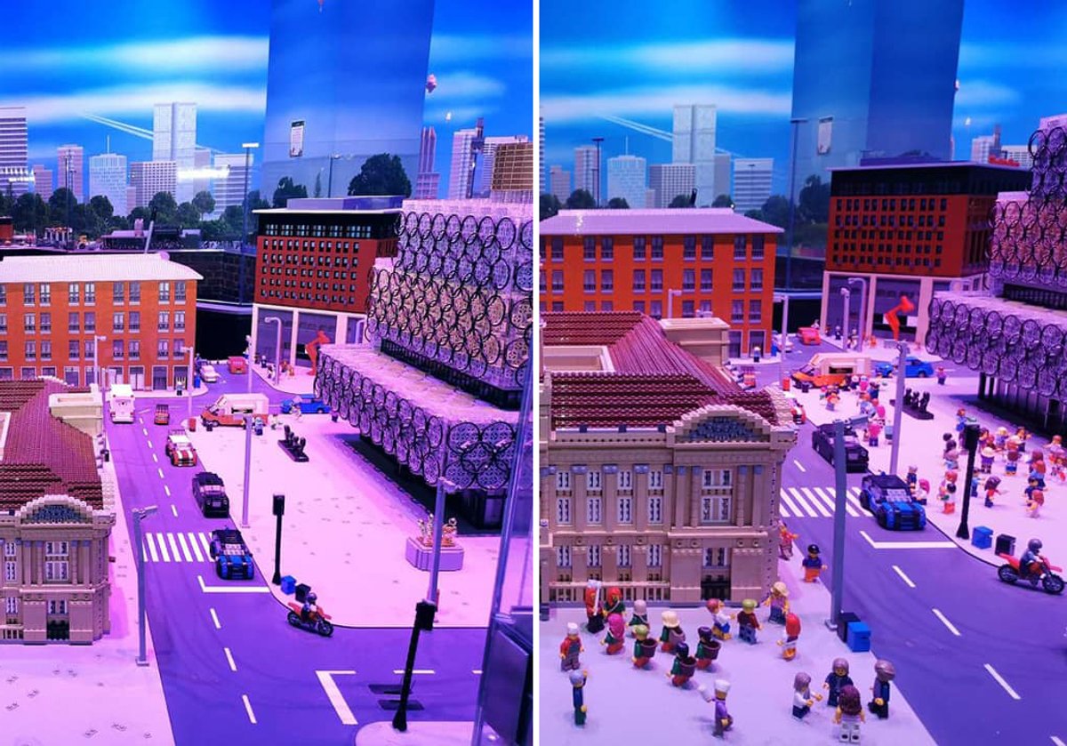 Before and after: coronavirus affects even the world of Lego © Legoland Discovery Centre