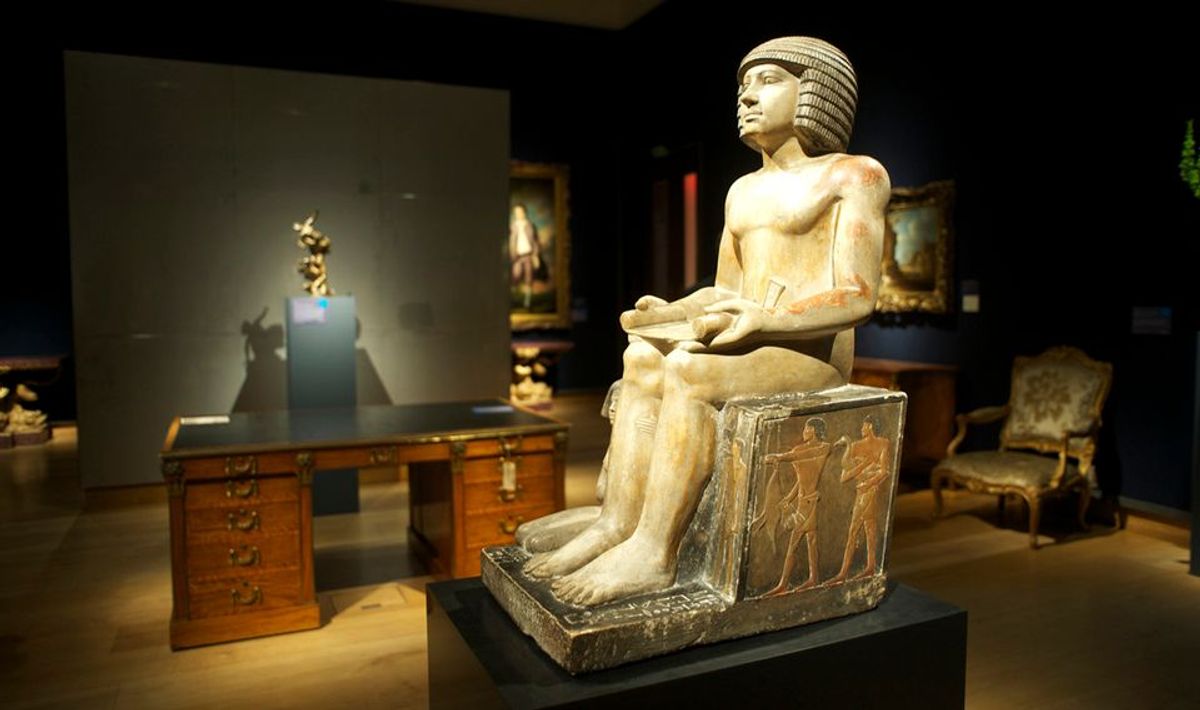 The ancient Egyptian Sekhemka statue displayed at Christie’s, London © Mike Pitts