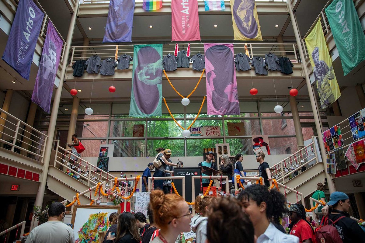 The Celebration of Life ceremony was organised by the developer Scout to commemorate the former University of the Arts, which closed abruptly in 2024 Photo: Shoshana Isaacs