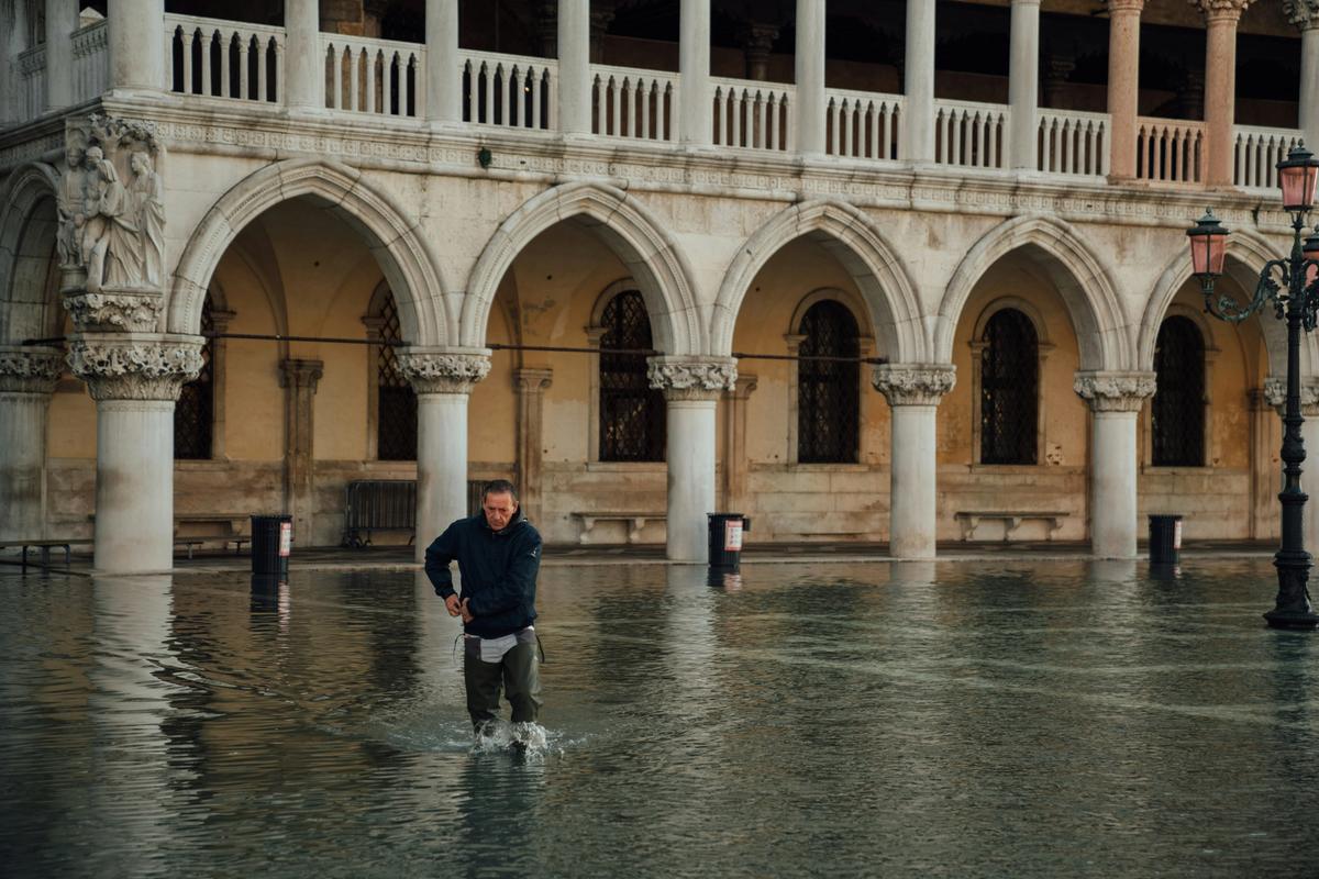 Venice's famous Piazza di San Marco is frequently flooded © Image: Egor Gordeev