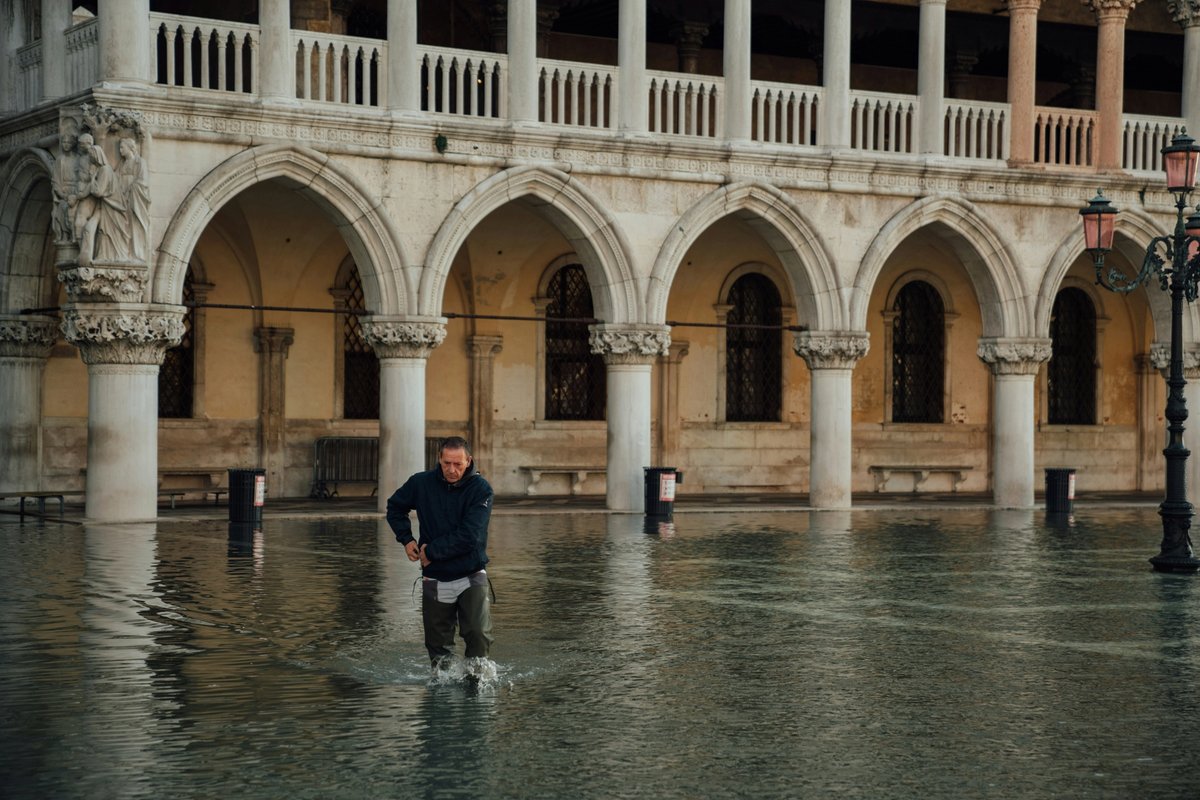 Venice's famous Piazza di San Marco is frequently flooded © Image: Egor Gordeev