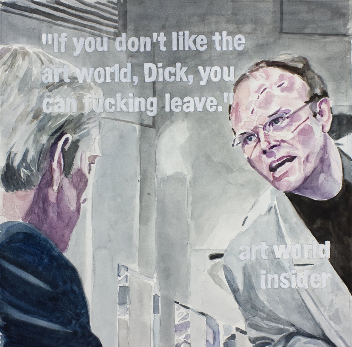 William Powhida, Art World Insider (Robocop), 2019 Postmasters