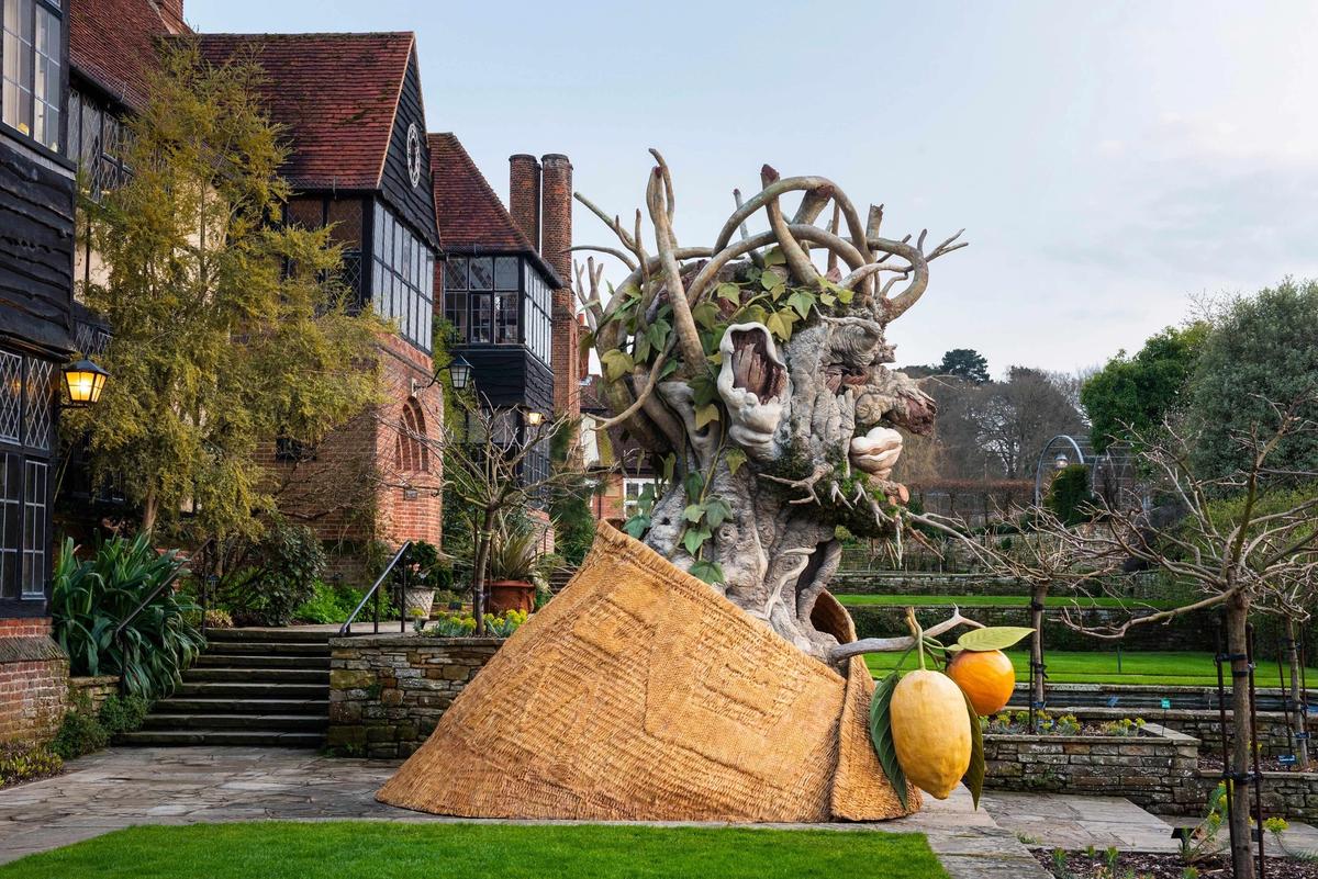 Winter by contemporary US sculptor and filmmaker Philip Haas at RHS Wisley courtesy  RHS and Joanna Kossak