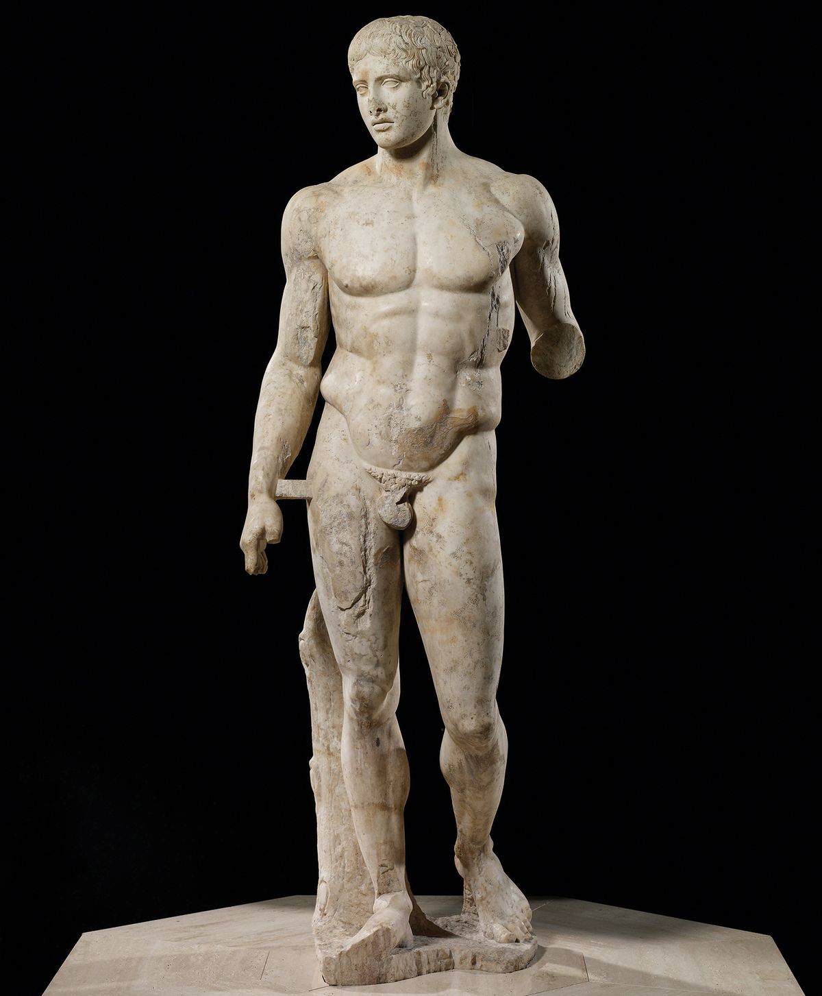The Doryphoros (27BC-AD68), a marble copy of a lost bronze by Polykleitos, at the Minneapolis Institute of Art Courtesy of Minneapolis Institute of Art