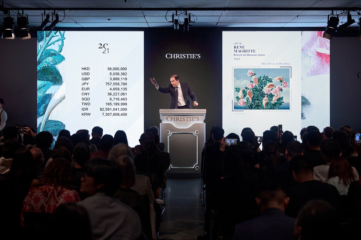 Adrien Meyer leading Christie's 20th/21st century evening sale in Hong Kong on 28 March
Courtesy of Christie's