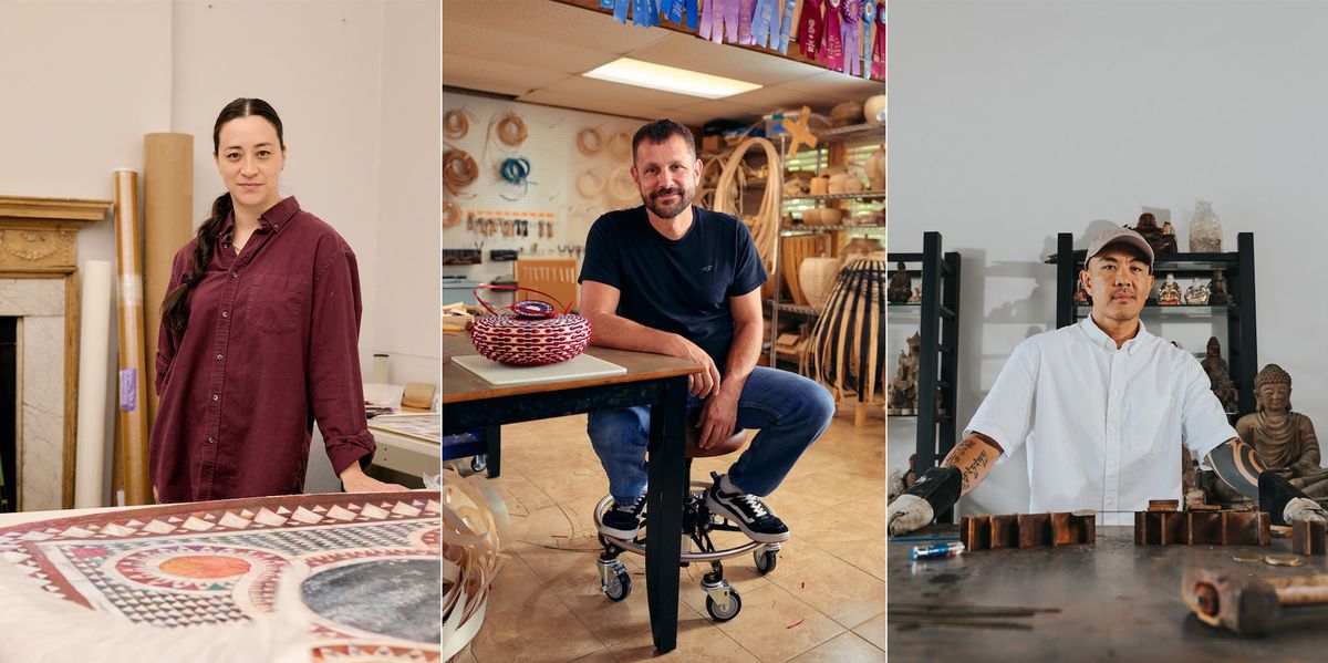 From left to right, 2025 MacArthur Fellows Gala Porras-Kim, Jeremy Frey and Tuan Andrew Nguyen All photos: © John D. and Catherine T. MacArthur Foundation–used with permission