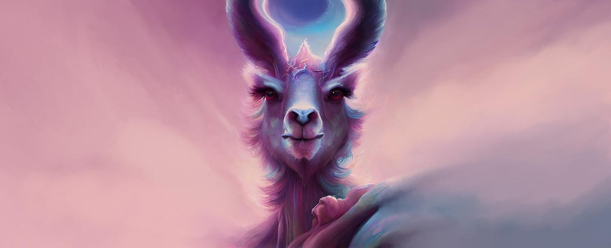 An image of a llama generated by DeviantArt's DreamUp AI image generator DeviantArt