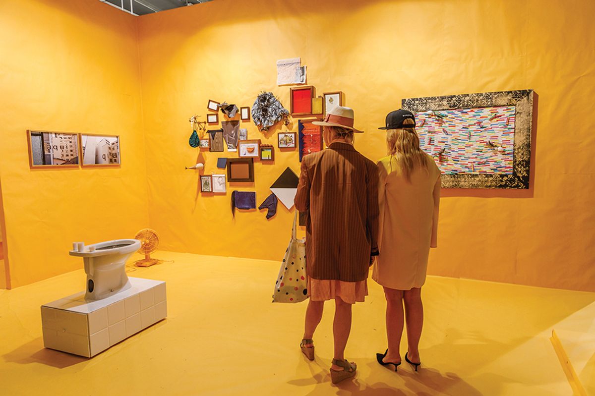 Brazilian gallery A Gentil Carioca’s stand at Art Basel in 2019. Last year’s edition attracted 93,000 visitors to the Swiss city Courtesy Art Basel