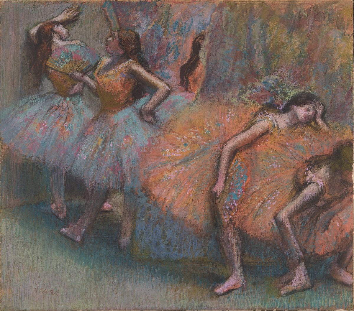 NG6705: Hilaire Germain Edgar Degas. Ballet Dancers, 1888. Accepted by HM Government in Lieu of Inheritance Tax (under a hybrid agreement*) from the estate of Mrs Ann Marks and allocated to the National Gallery, bought with the support of the National Gallery Trust, 2025
Photo: © The National Gallery, London