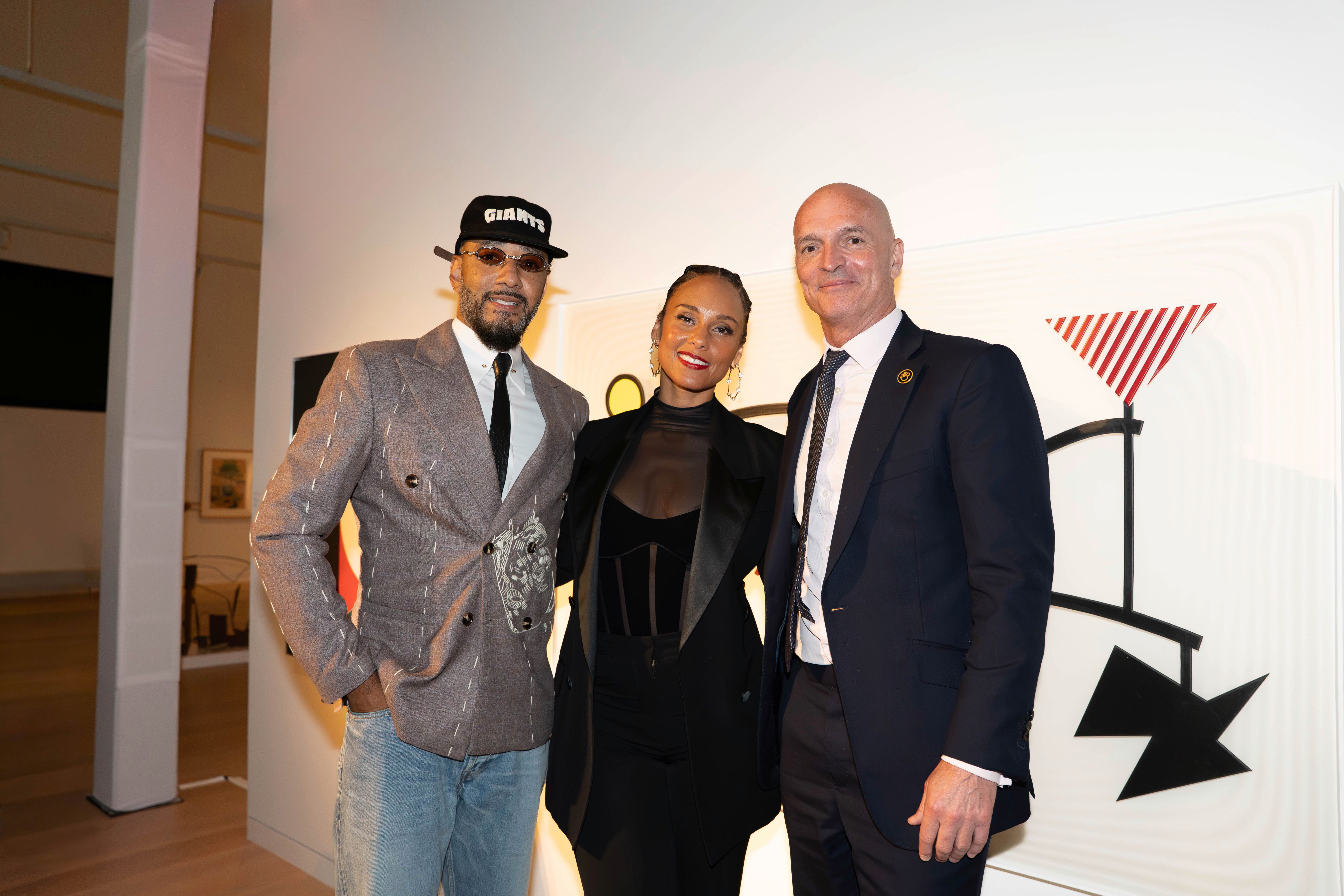Kasseem Dean, Alicia Dean and Seth Johnson at the opening of Bonhams' new headquarters in May. Courtesy Bonhams
