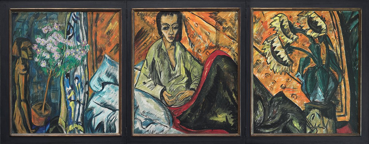 Erich Heckel’s To the Convalescent Woman (1912-13), which portrays the artist’s wife, Siddi © President and Fellows of Harvard College © 2025 Artists Rights Society (ARS), New York/VG Bild-Kunst, Bonn