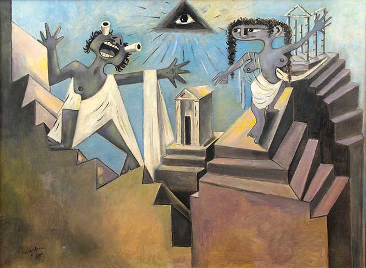 Cocteau’s Oedipus, or the Crossing of Three Roads (1951) is in the Peggy Guggenheim show
© Jean Clement Eugene Mar Cocteau, by SIAE 2024