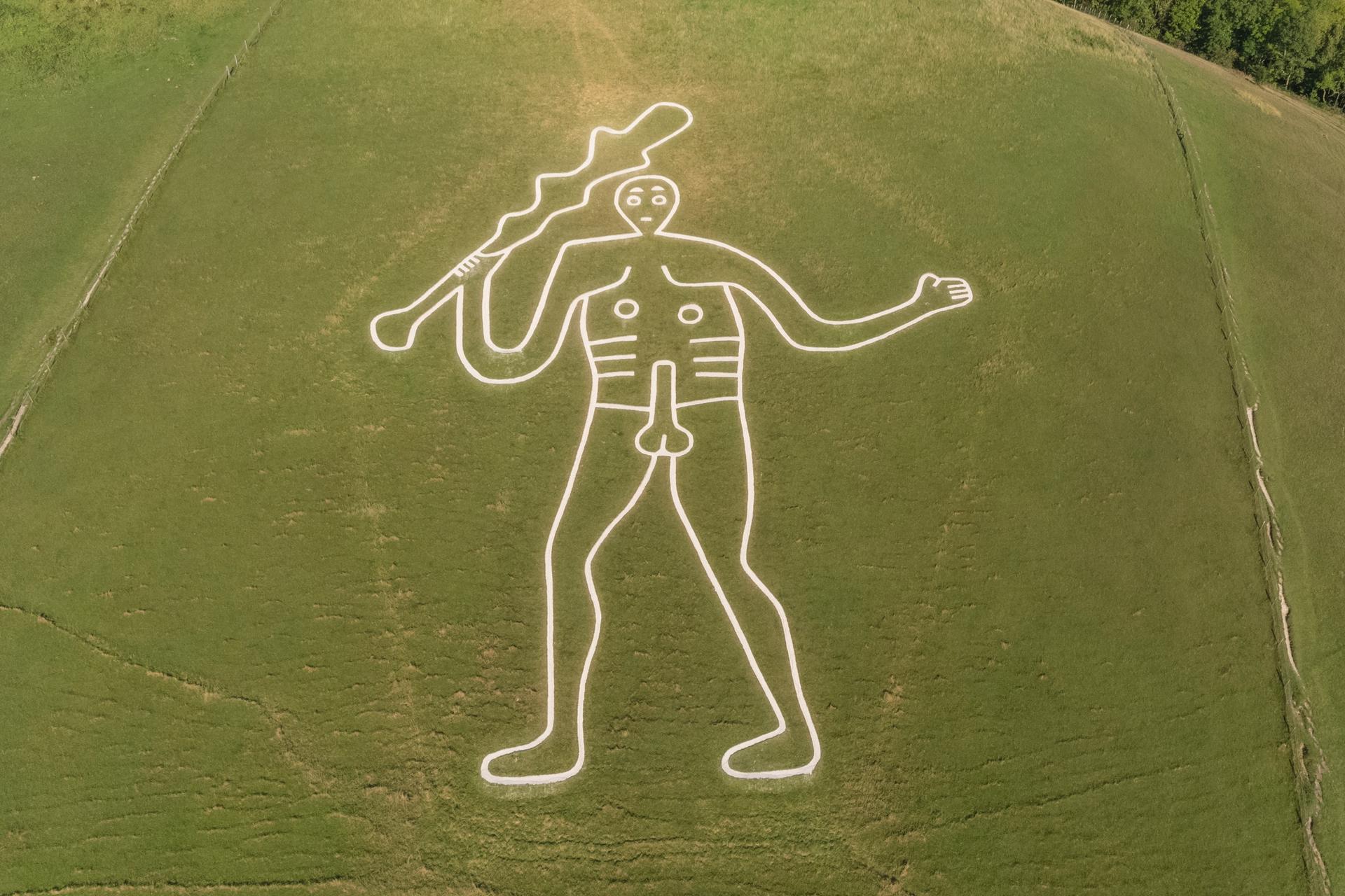 Cerne Abbas from the air Photo: National Trust Images. © Mike Calnan, James Dobson