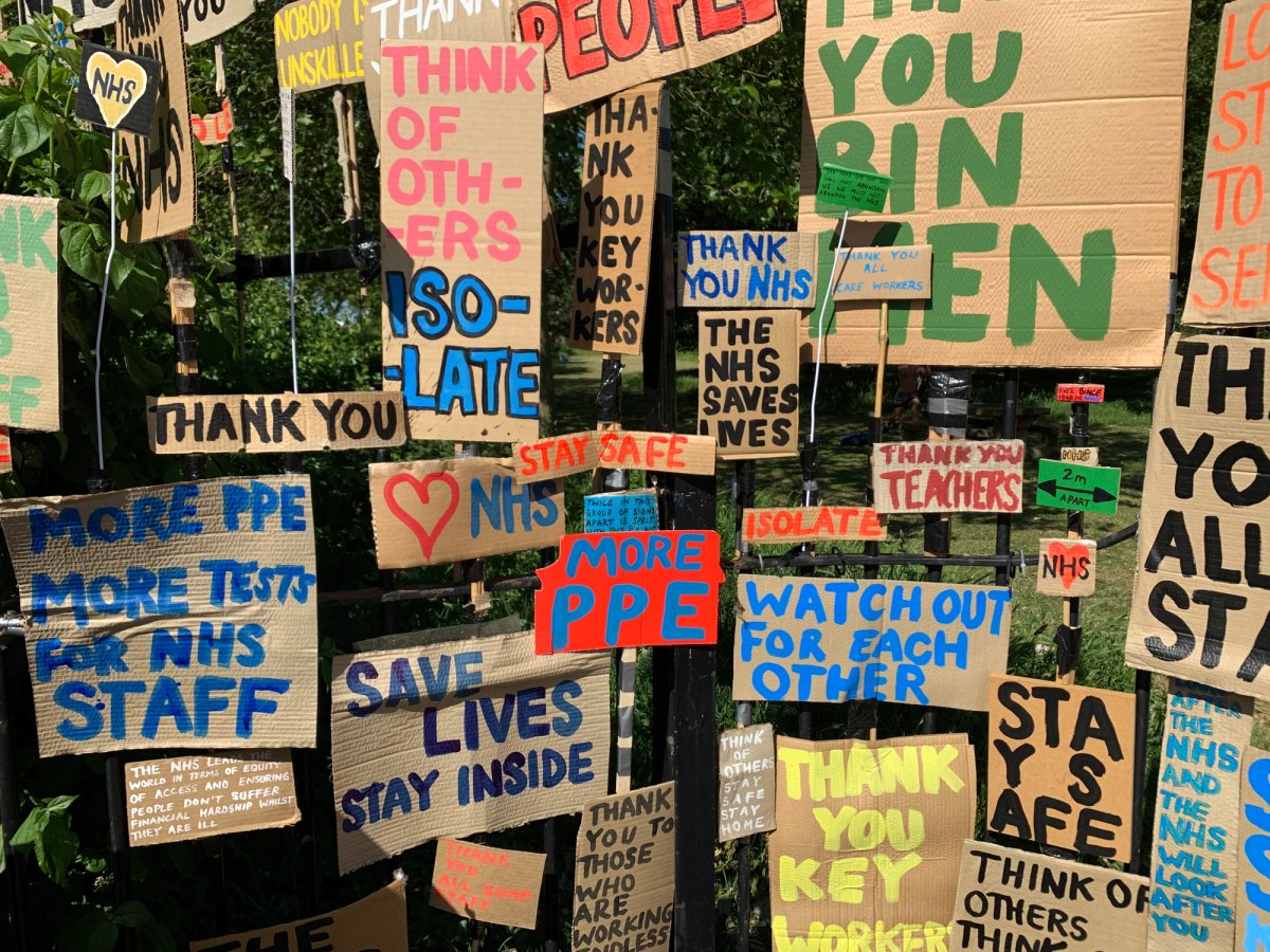 Peter Liversidge's hand-painted signs at Wennington Green on the junction of Roman and Grove roads in East London © Peter Liversidge