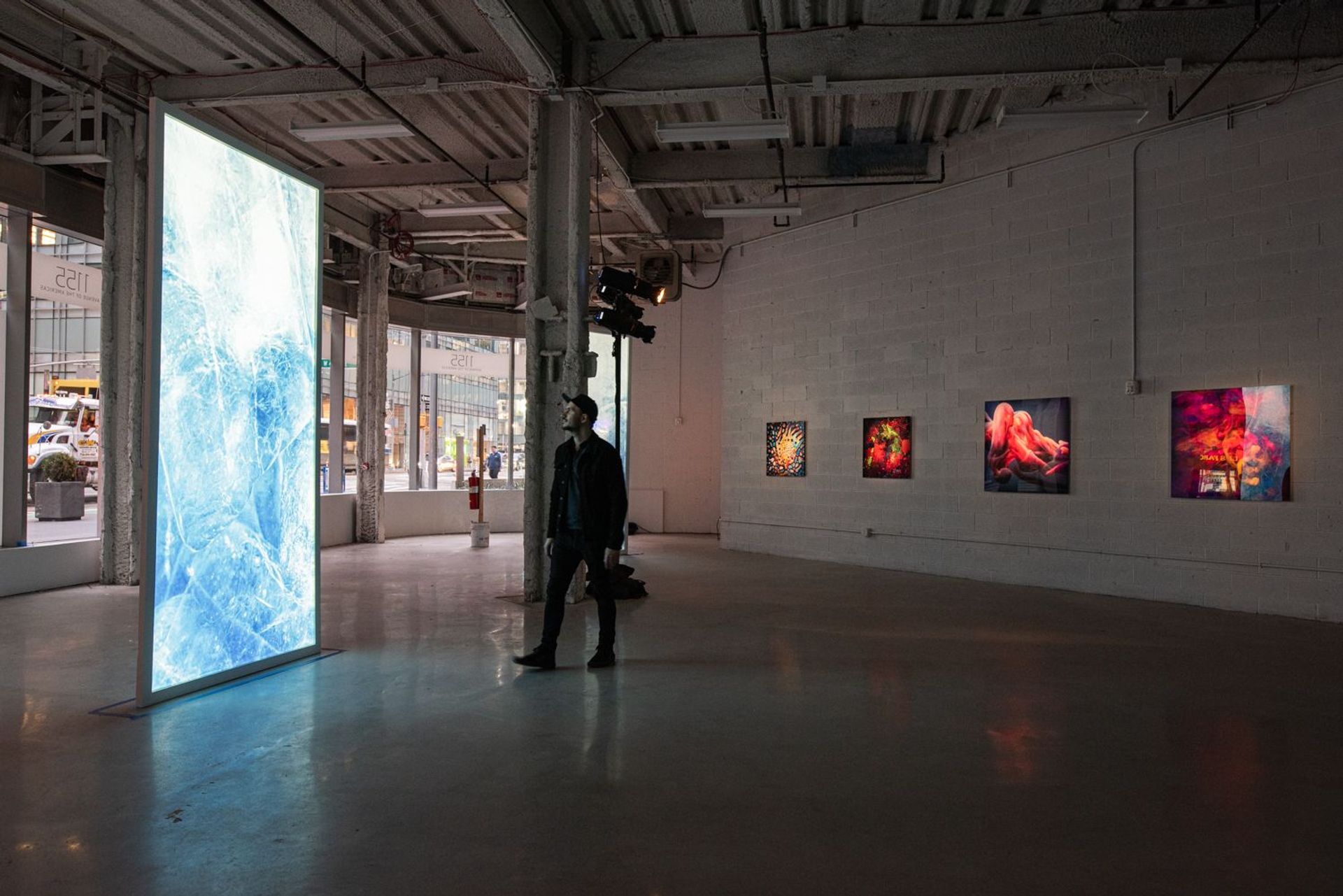 An installation view of Alex Nero's show The Weather Within near Bryant Park Image courtesy of EcoArt Project