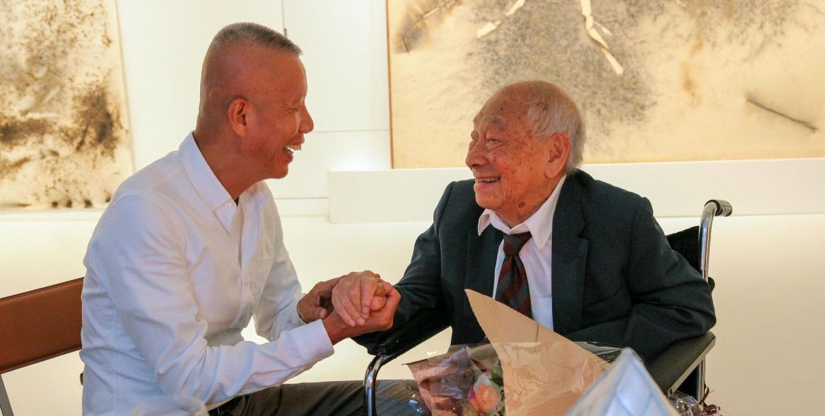 Cai Guo Qiang and I.M. Pei: "On 30 May 2015, I threw a party for Mr Pei’s 100th birthday at my studio. Chinese people like to celebrate their birthdays early, fearing that Gods might take them away upon discovering their longevity." Courtesy of the artist