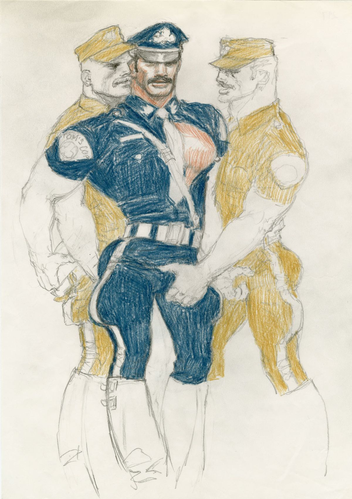 Tom of Finland's Untitled (Preparatory drawing) (around 1988) © 1984-2022 Tom of Finland Foundation