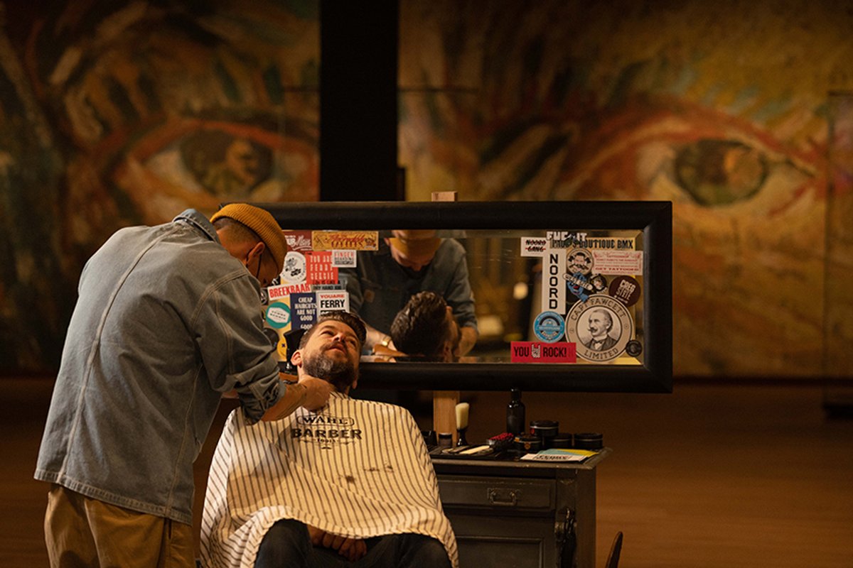 The Van Gogh Museum in Amsterdam turned into a hair salon for the day Image: courtesy of the museum