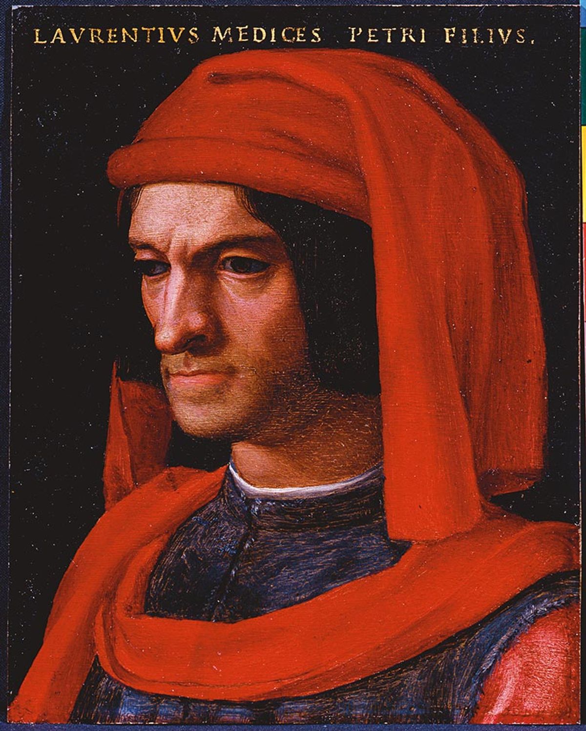 A portrait of the powerful art patron Lorenzo de’ Medici (1552-53) by Bronzino and workshop Gallerie degli Uffizi; Galleria delle Statue e delle Pitture