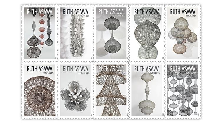 The black-and-white stamps, sold in sheets of 20 for $11, have been designed by the USPS art director Ethel Kessler and feature images of works made between 1954 and 1996 