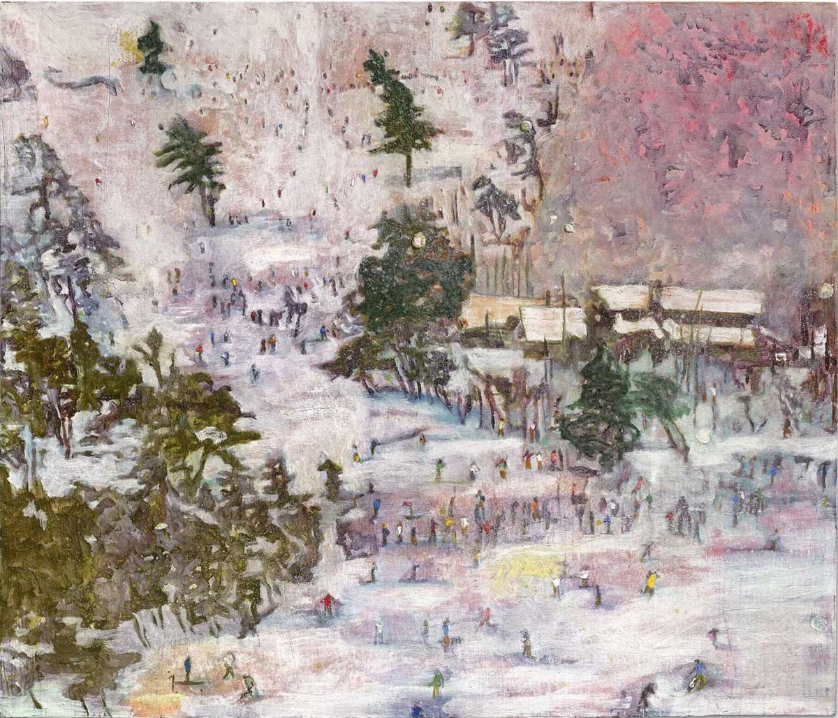 At Christie’s, Peter Doig’s Ski Jacket (1994) sold for £14.2m following a 14-minute battle
Courtesy Christie’s