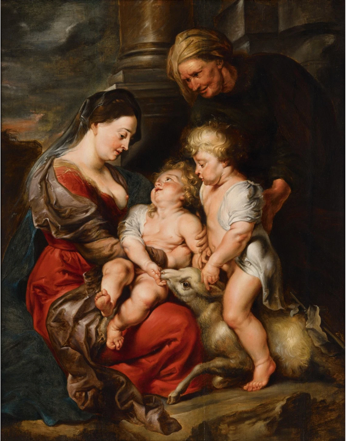 Peter Paul Rubens, The Virgin and Christ Child, with Saints Elizabeth and John the Baptist (around 1611-14)
Photo: Fredrik Nilsen. Courtesy Gagosian