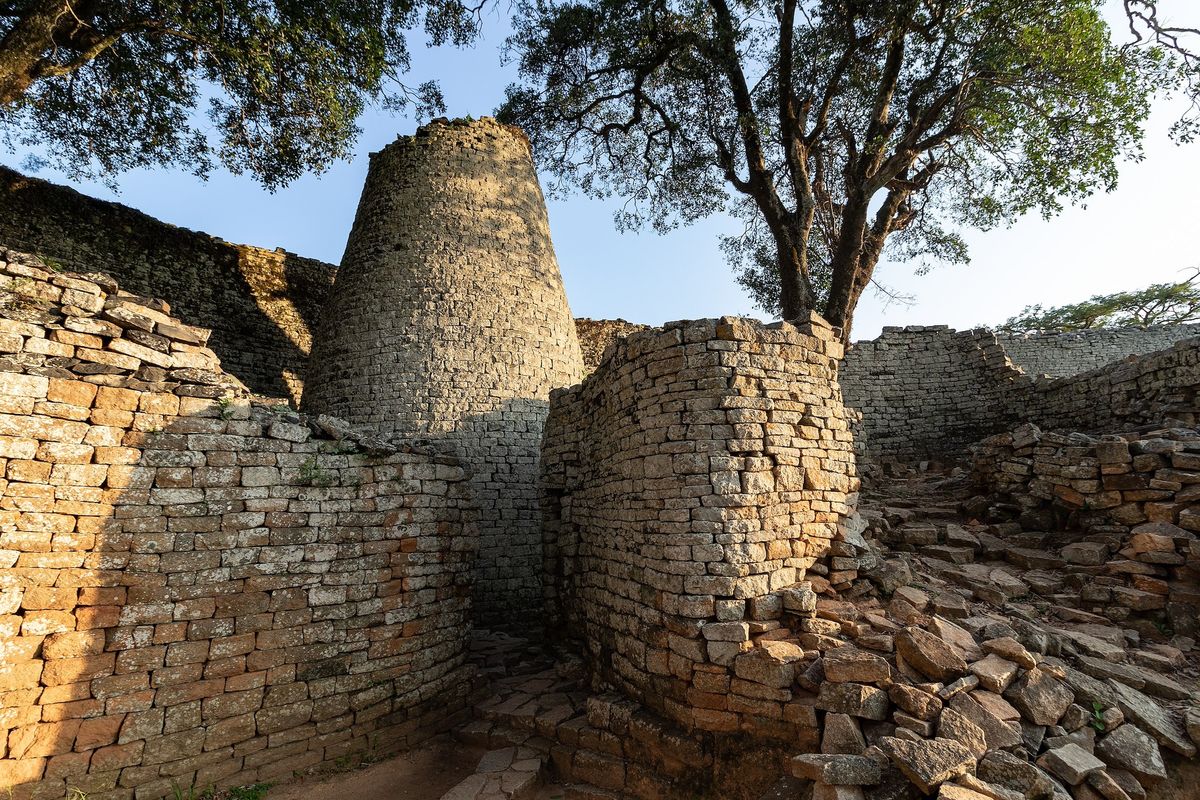 The ruins of Great Zimbabwe, the capital of the Kingdom of Zimbabwe Photo by Andrew Moore, via Flickr